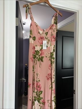 Reformation Pink Floral Maxi Dress